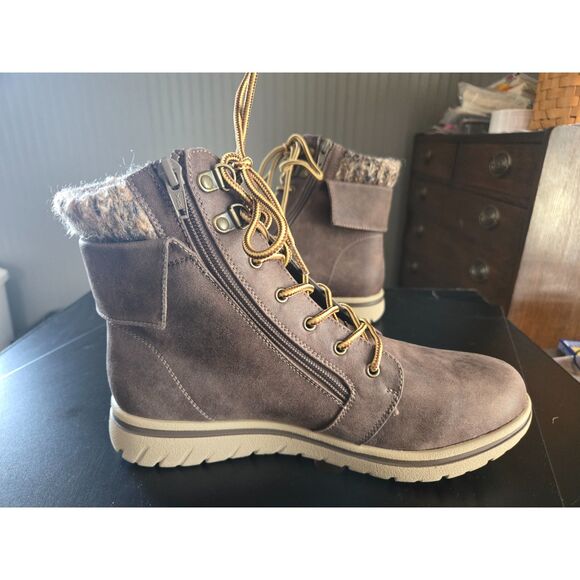 CLIFFS BY WHITE MOUNTAIN Women’s Size 9.5 WIDE Hearty Hiking Winter Boots Stone - Picture 5 of 10